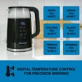 thumbnail image 5 of Kenmore Double-Walled Glass Electric Kettle 1.7L, Digital Temperature Control With 4 Pre-Sets, Black, 5 of 5