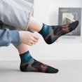 thumbnail image 2 of Pofeuu Moonlit Night Sky Wolf Print 30cm Socks, Adult Running Hiking Socks for Youth and Adult, 2 of 7