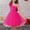 Hot Pink, variant on Girls Dress Summer Mesh Fluffy Starry Gradient Casual Round Neck Comfortable Sleeveless Princess Dress Blue for 9-12 M