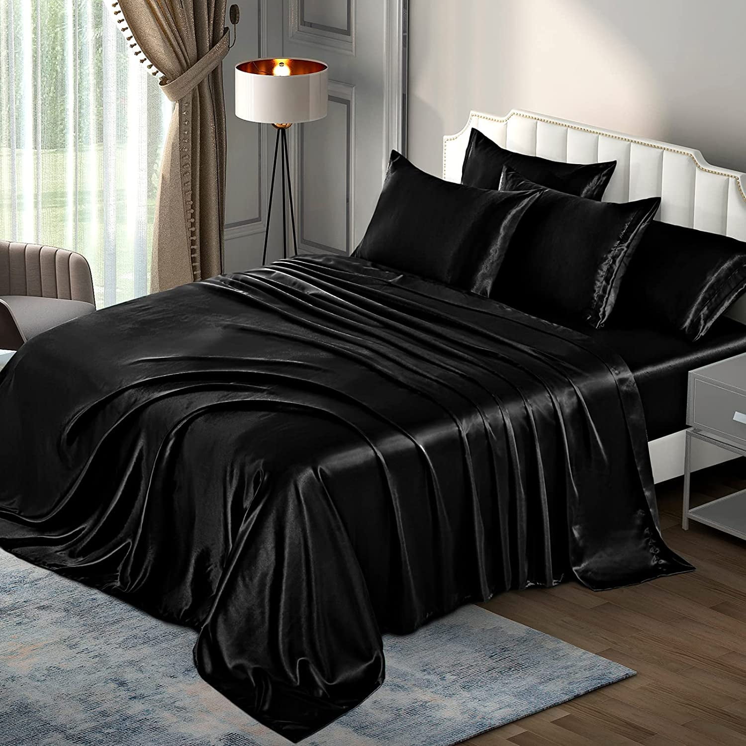 black silk sheets queen