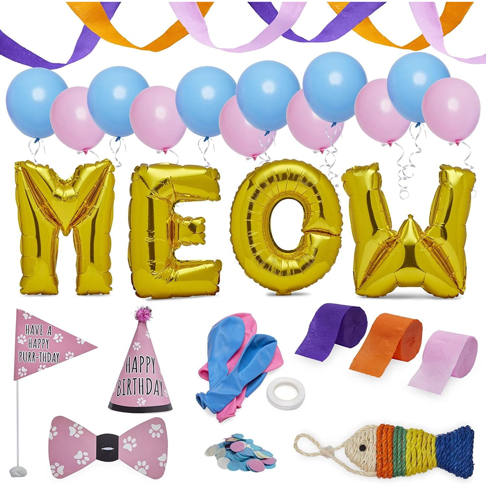 Cat Party Kit 1 For 8 to 16 ChildrenKids Cat Party TablewareKitten Party 