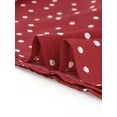thumbnail image 6 of MODA NOVA Juniors Plus Size Polka Dots Blouse V Neck Short Sleeve Peplum Top Red 3X, 6 of 6