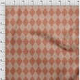 thumbnail image 4 of oneOone Viscose Jersey Rose Brown Fabric Check Argyle Sewing Craft Projects Fabric Prints By Yard 60 Inch Wide, 4 of 5
