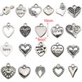 thumbnail image 6 of fenteer 100 Pieces Valentine's Day Heart Pendants Antique for Wedding Party Birthday, 6 of 6