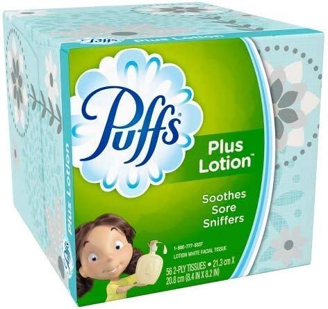 Puffs Plus Lotion Facial Tissues, Cube, 6 Boxes (56 Count Each) photo 2