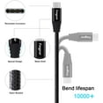 thumbnail image 2 of Type C to Micro B Cord, Fasgear Nylon Braided Metal Connector Type C 3.0 to Micro B Cable 3ft, Fast Charge Sync Compatible with Toshiba Canvio, Westgate, Seagate, Galaxy S5 Note 3,1m(Black), 2 of 6