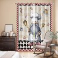 thumbnail image 3 of Kitchen Curtains 84 Inch Length 2 Panels, Vintage Gnomes Grommets Window Treatment Curtain, Black Red Checkered Retro Art Thermal Curtains Drapes for Living Room/Bathroom, 3 of 9