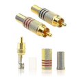 thumbnail image 4 of 20 conectores RCA macho, adaptador de conector RCA para altavoz o vídeo chapado en oro, conector RCA macho sin soldadura, para multimedia y CCTV., 4 of 4