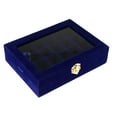 thumbnail image 4 of TISHITA Velvet Case Earring Necklace Organizer Display Jewelry Storage Box Deep Blue, 4 of 8