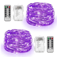 thumbnail image 1 of Dinheiro Paquete de 2 luces navideñas con control remoto a batería, cadena de luces de 16 pies, 50 LED para decoración de jardín y patio, 1 of 5