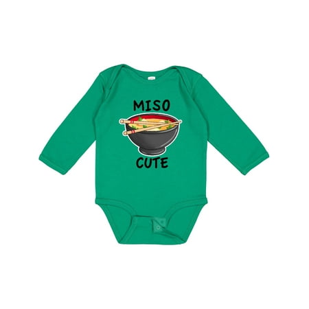 

Inktastic Miso Cute with Miso Soup Gift Baby Boy or Baby Girl Long Sleeve Bodysuit