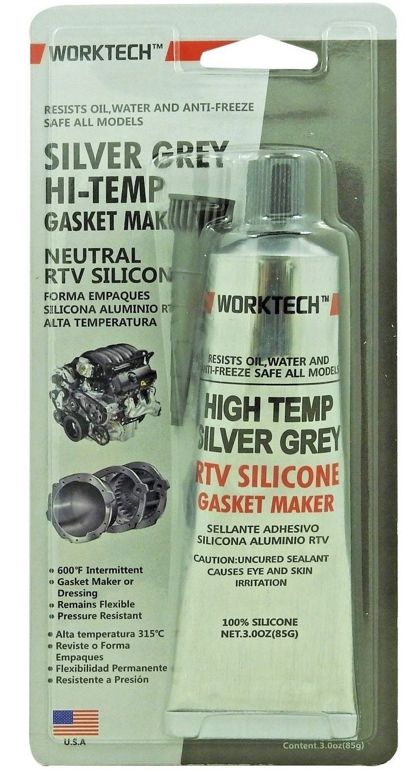 WORKTECH Professional RTV Silicone Adhesive Gasket Maker