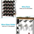 thumbnail image 3 of Freestanding Wine Rack with Glass Holder, Home  Cabinet for Kitchen, Dining Room, Living Room, 3 of 6