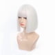thumbnail image 3 of Wig for women, short straight hair, natural JK pure white wavy hairstyle, 3 of 4