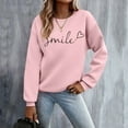 thumbnail image 2 of Bibifish Womens Sweatshirts Graphic Long Sleeve Crewneck Sweatshirts Funny Letter Printed Daily Home Outdoor Workout Pullover Tops, 2 of 8