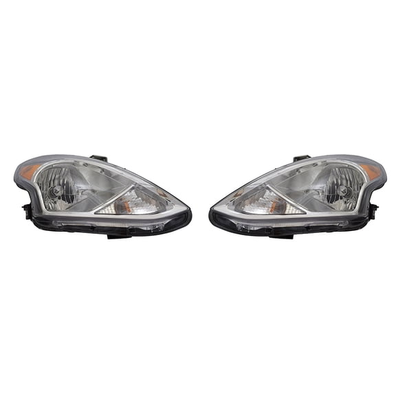 New Pair Of Headlights Compatible With Nissan Versa Sedan 2015 2016 By Part Numbers 260609KK0A 260109KK0A NI2503230