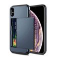 thumbnail image 1 of For Apple iPhone XS Max Blue Shockproof Card Slot Wallet Heavy Duty Case Tough 360 Cover Case, 1 of 2