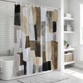 thumbnail image 6 of Abstract Gray Brown Bathroom Shower Curtains with 12 Hooks Polyester Waterproof Shower Curtain for Stalls and Bathtubs Oil Painting Simple Art Decorative Bathroom Privacy Curtain 36x78 Inches, 6 of 8