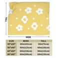 thumbnail image 5 of YFYANG Anti-Pilling Ultra-Soft Micro Fleece Cover Blanket for Bed Sofa, Yellow Flower Pattern Throw Blanket for All Seasons, 50"x40", 5 of 9