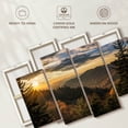 thumbnail image 6 of Elephant Stock Sunrise In Smoky Mountains Wall Art - Horizontal Multi Panel Canvas - Living Room Wall Decor - Nature Multi Panel - Green And Blue Decor - 75" x 48", 6 of 8