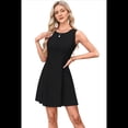thumbnail image 1 of Vestido Mini de Fiesta con Cuello Redondo y Mangas , Color Negro, Talla XS, 1 of 6