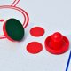 thumbnail image 3 of Juego de empujadores y discos de Air Hockey, tamaño grande, (2 empujadores azul marino + 2 pelusas + 4 discos rojos), 3 of 5