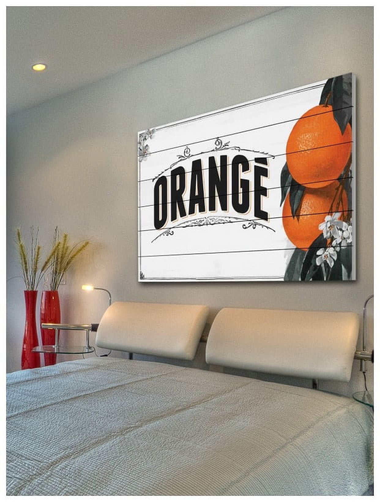 Marmont Hill "French Produce Orange" Painting Print on White Wood