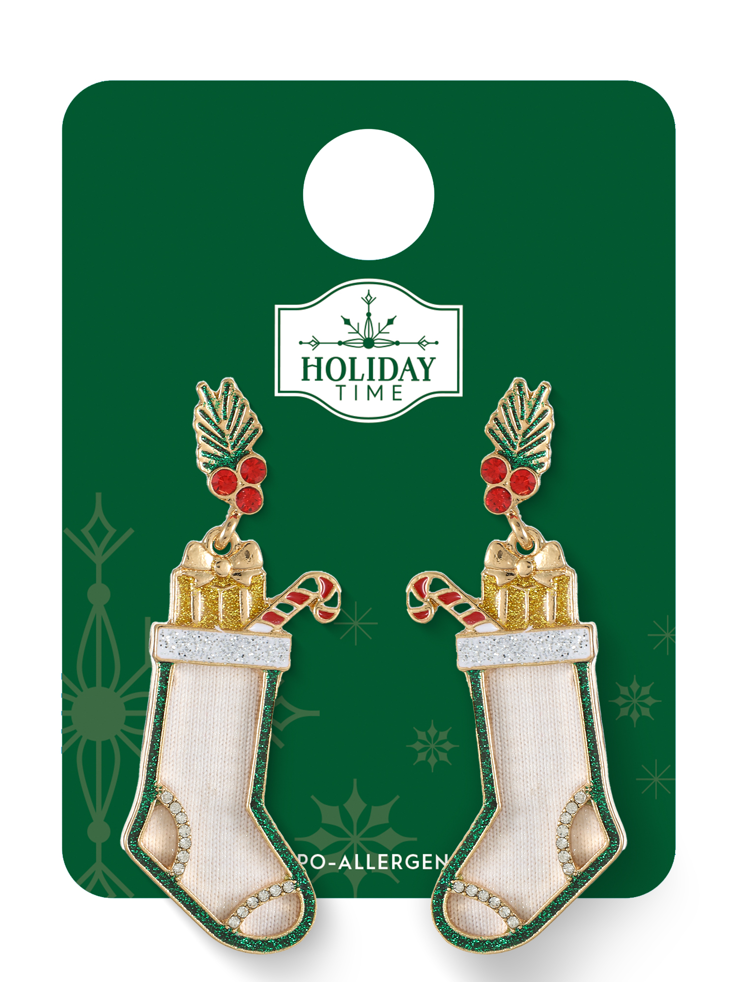 Holiday Time Stocking Earrings, 1 Pair