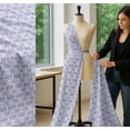 thumbnail image 5 of Soimoi Blue Cotton Voile Fabric Moroccan Damask Printed Craft Fabric by the Yard 42 Inch Wide, 5 of 7