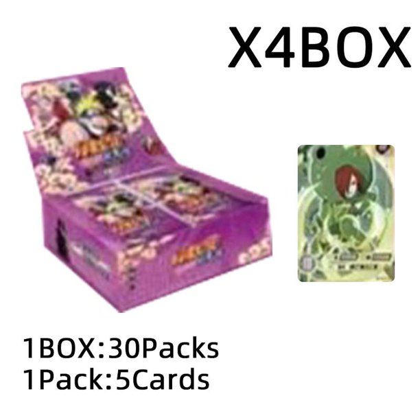 Naruto Collection Cards Wholesale Kayou Full Set Booster Box Uzumaki Uchiha Anime Playing Game Cards Gao Jinjia LED