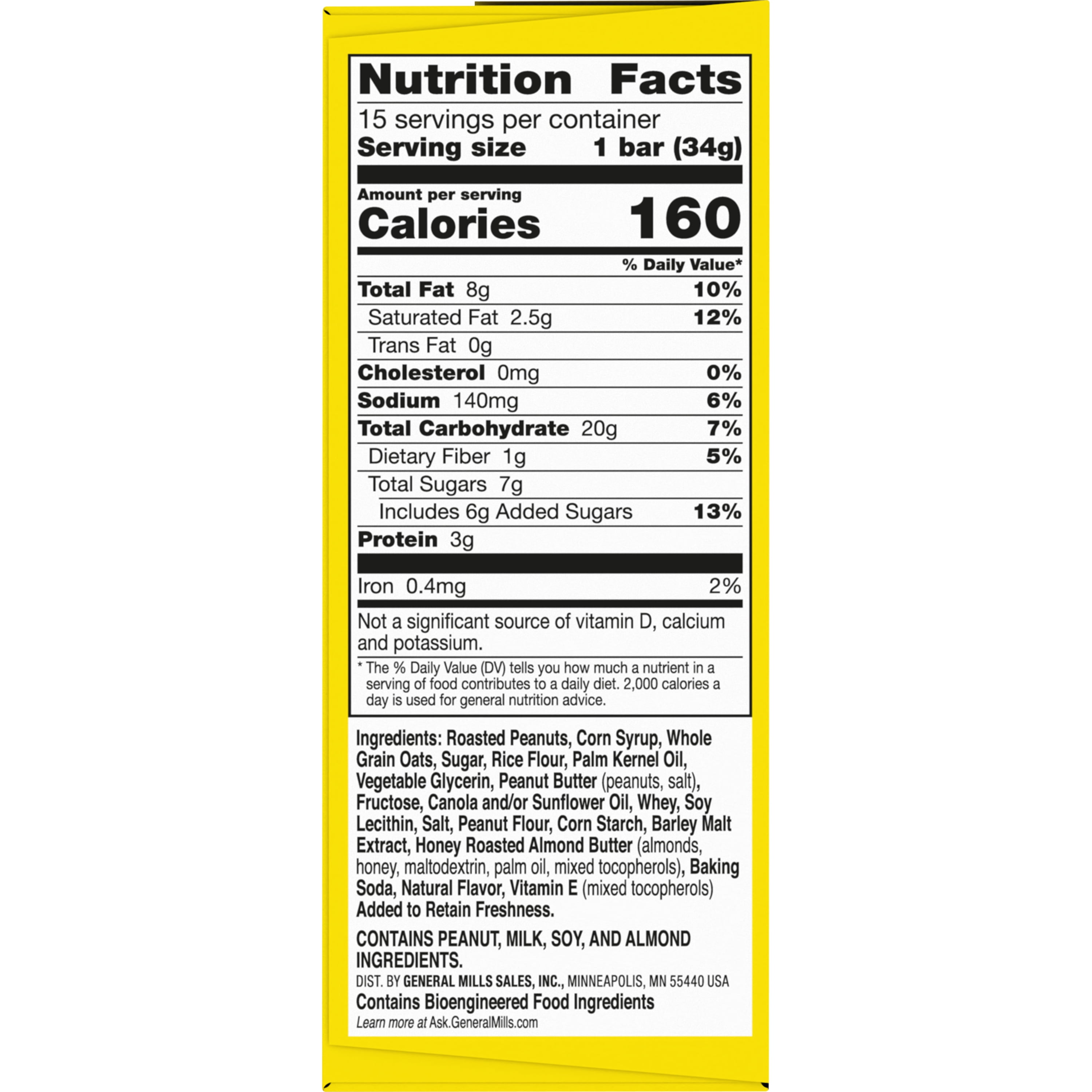 Nature Valley Granola Bars, Sweet and Salty Nut, Peanut, 15 Bars, 18 oz