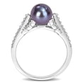 thumbnail image 4 of Everly Women's Cultured Pearl and Diamond Sterling Silver Ring, 4 of 7