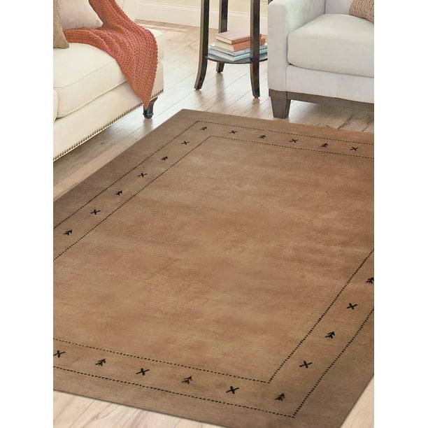 Rugsotic Carpets Hand Knotted Wool 3'x5' Area Rug Contemporary Beige