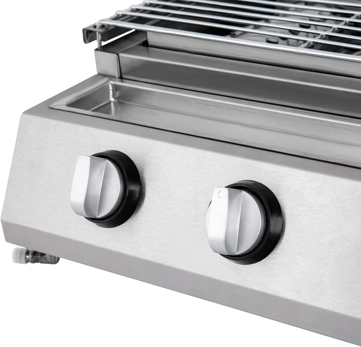 Miumaeov 4-Burner BBQ Grill Gas Stove Outdoor/Indoor Home Picnic Stainless Steel