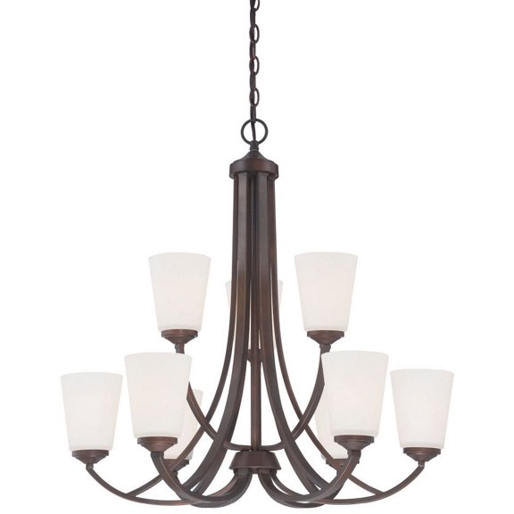 Minka Lavery 4969-284 Overland Park 9 Light Chandelier in Vintage Bronze