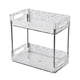 thumbnail image 4 of Estante de almacenamiento para baño, estante de ducha, contenedor de decoración, elegante bandeja para cosméticos y joyas. Blanco claro 2 capas., 4 of 9