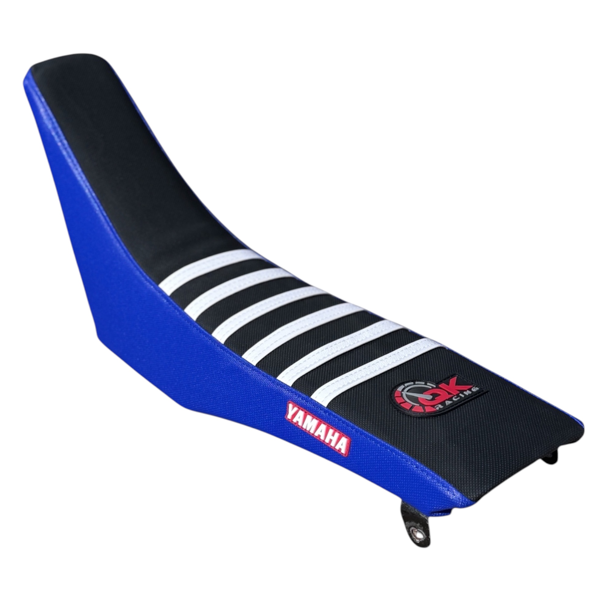 QK Racing Yamaha TTR 125L / 125LE 125 Seat Cover – All Black with Blue Ribs – Durable, Gripper Replacement Seat Cover