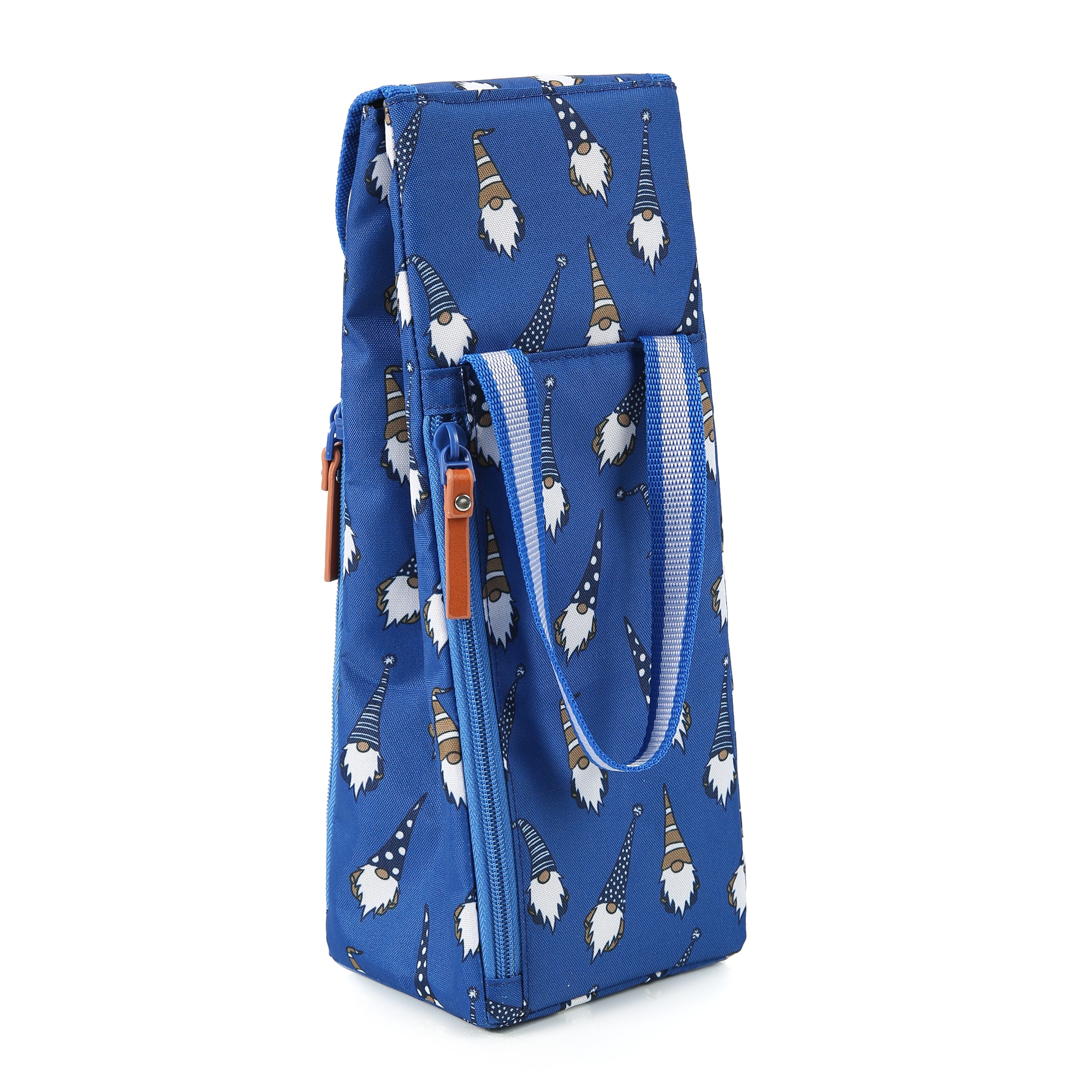 Arctic Zone Wine Tote Wine Bottle Bag, Blue Gnome