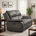 thumbnail image 6 of Heny Manual Reclining Loveseat- Pillow Tufted Back- Dark Gray 68 Inch, 6 of 7
