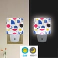 thumbnail image 2 of Yayeee LED Plug in Night Light for The Home with Auto Dusk to Dawn Light Sensors, 2 Pack, Blue Retro Shapes, 2 of 6