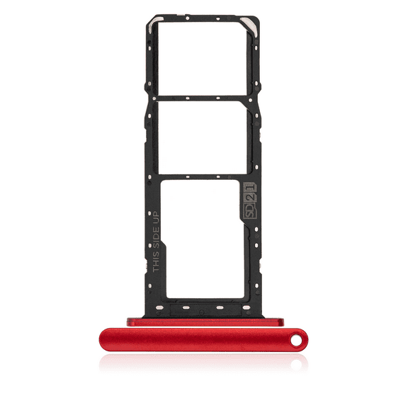 Replacement Dual Sim Card Tray Compatible For Motorola Moto E6S (XT2053 / 2020) (Sunrise Red)