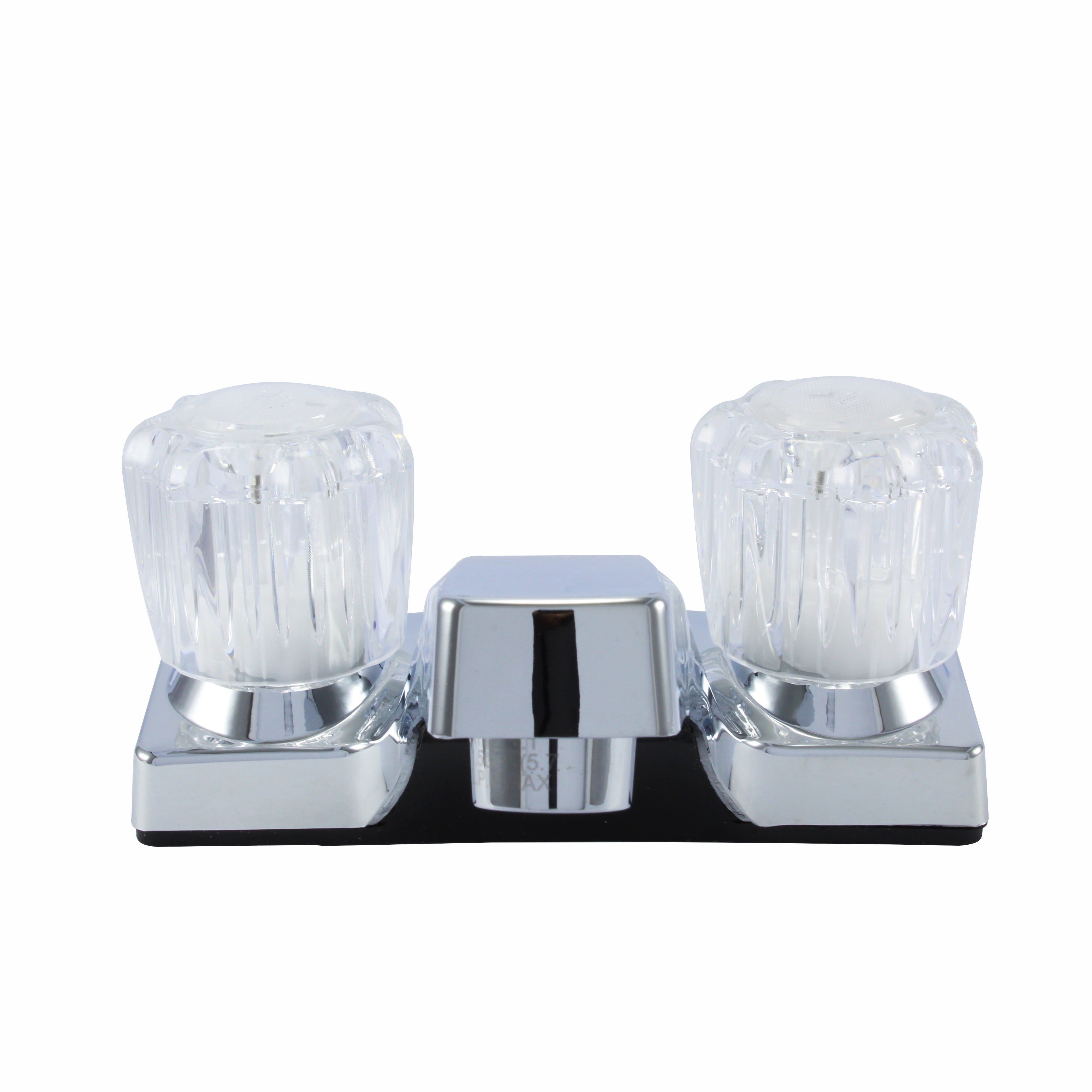 Non Metallic Double Handle Faucet with Washerless Cartridge and Chrome Finish