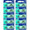 thumbnail image 1 of Murata 397 SR726SW Battery 1.55V Silver Oxide Watch Button Cell (10 Batteries), 1 of 5