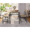 thumbnail image 6 of 43" Dining Room Table Set for 2-4, 4 Piece Wooden Kitchen Table Set with Bench and 2 Chairs with Storage Rack, Small Space and Breakfast Nook, Gray, 6 of 11