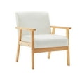 thumbnail image 2 of Benjara Gala Modern Chair and Coffee Table Set, Padded Seating, Beige Fabric, Wood, 2 of 5