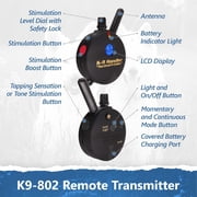 The Educator K9 Handler K9-802 Remote Training E-Collar Tactical Dog Training Made Easy 1-Mile Range 2-Dog System 33 Bungee Collar 100 Static Stimulation Levels with “Lock and Set” Pavlovian Tone