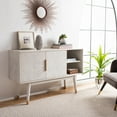 thumbnail image 4 of SAFAVIEH Ligia Contemporary White Washed Media Console (51.1 in. W x 15.8 in. D x 29.3 in. H), 4 of 16