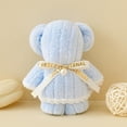 thumbnail image 1 of Feltree Bear Shaped Children's Hand Towel - Soft Polyester Christmas Gift with Decorative Ribbons and Pearls for Kids, 1 of 7