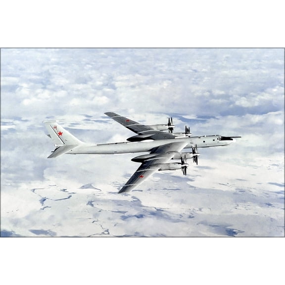 24"x36" Gallery Poster, Tupolev Tu-142, bear j