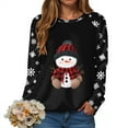 thumbnail image 6 of TTUHYWXI Christmas Sweatshirts for Women Long Sleeve Fuzzy Pullover Xmas Graphic Holiday Shirts Crew Neck Oversized Tops (Black, 3XL), 6 of 9